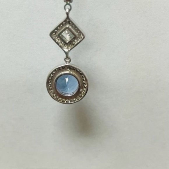 NECKLACE 14K 2.05ct Tanzanite & Diamond Pendant Necklace - Picture 3 of 3